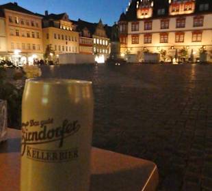 Am Abend beim Marktplatz von Coburg