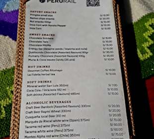 Zug ab Bahnhof Stadt Ollantaytambo