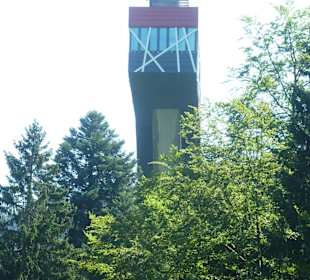 Blick zur Heini-Klopfer-Skiflugschanze