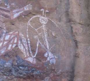 Moderne Kunst der Aborigines (1000 Jahre alt)