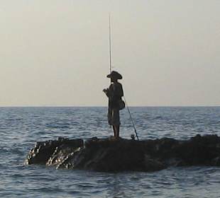 Am Nordenende des Strandes