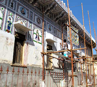 Haveli, Wandmalereien werden restauriert