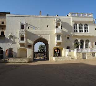 Alte verzierte Häuser in Mandawa