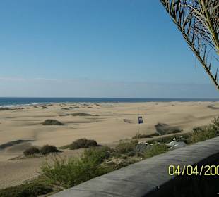 Blick von den Treppen , Dünen von Maspalomas