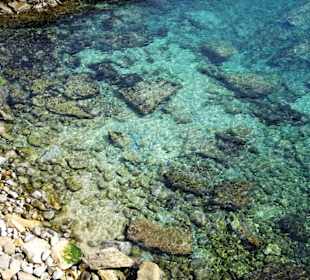 Blick auf das Wasser am Capo Testa