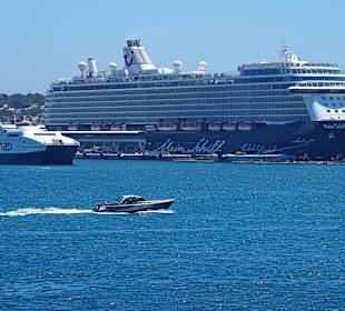 Aussicht auf Kreuzfahrt Schiffe