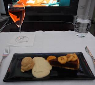 Qatar Airways, Menü Business Class