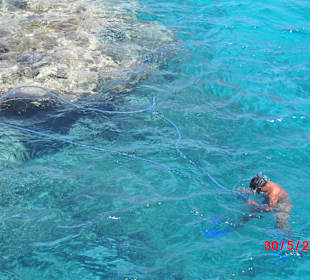 Schnorchelstop am ersten Korallenriff