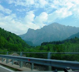 Anfahrt zum Plöckenpass Landstrasse Italien