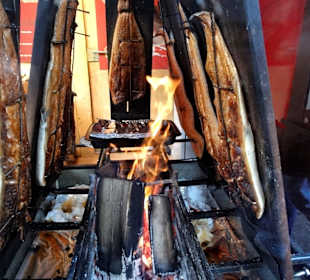 "Flamm-Lachs" auf dem Weihnachtsmarkt