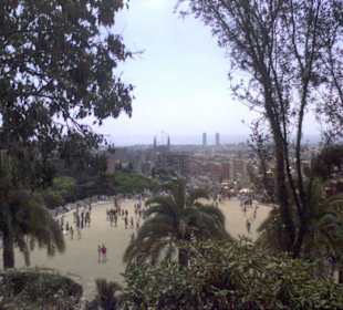Aussicht auf Barcelona aus dem Park Güell
