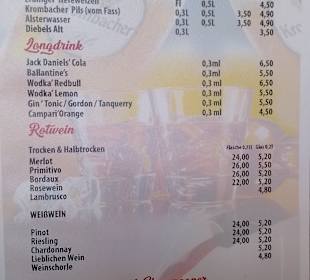 Die Getränkeauswahl