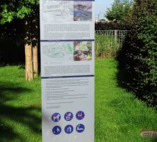 Infotafel am Eingang zum Grasbrookpark