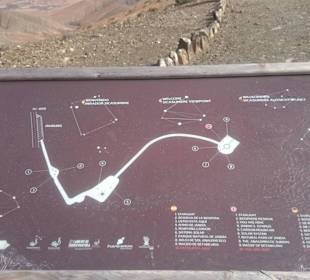 Karte des Aussichtspunktes und der Infotafeln