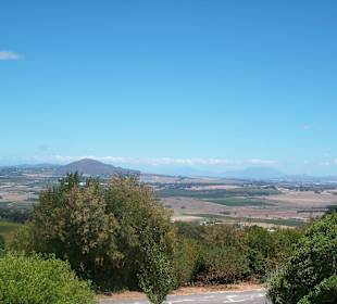 Bei guter Sicht sieht man den Tafelberg 60 km entf