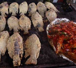 Lecker essen im Fischmarkt...
