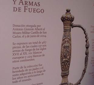 Ausstellung von alten Blank- und Feuerwaffen