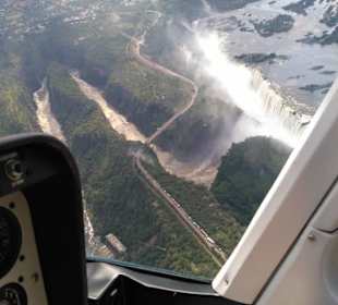 Überflug der Victoria Wasserfälle