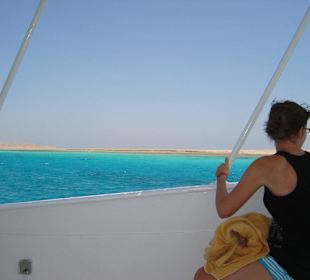 Aussicht vom Boot aufs Meer