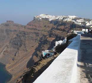Weg am Ende von Fira, Blick nach Imerovigli