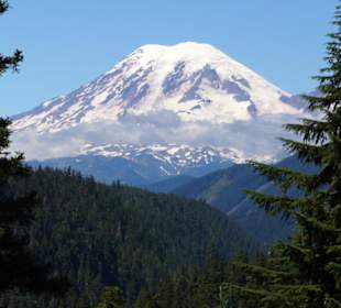Klare sicht auf Mount Rainier