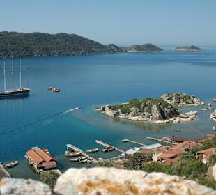 Simena/Kekova - Aussicht von der Burg