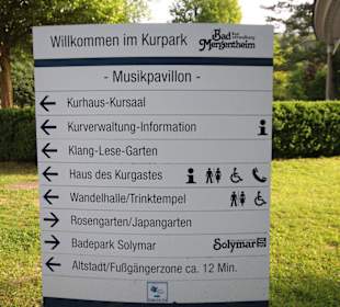 Wegweiser im Kurpark