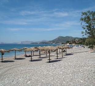 Strand in der Nähe der Bungalows