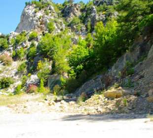 Abfahrt vom Staudamm