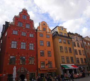 Häuserzeile am Stortorget Altstadt Stockholm