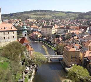 Blick aus dem Schloss in Cesky Krumlov