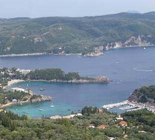 Blick auf Paleokastritsa