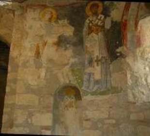 gut erhaltene Wandfresken