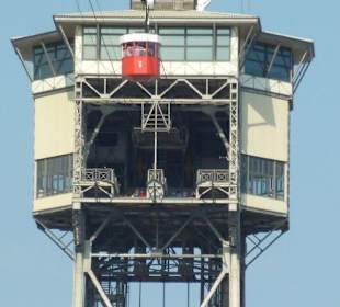 Seilbahn über dem Hafen von Barcelona