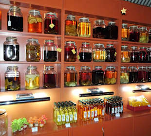 Verkaufsraum des Museums La Saga du Rhum