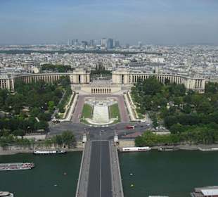 Blick vom Eiffelturm auf Chaillot