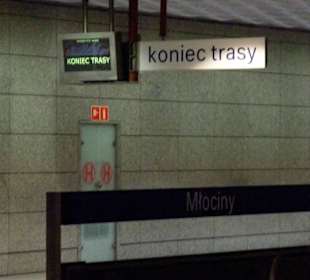 Metro Młociny - koniec trasy