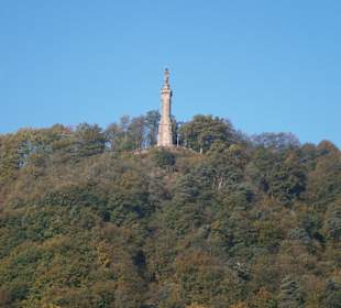 Blick von der Mosel auf die Marienstatue