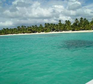 Blick auf Saona vom Katamaran