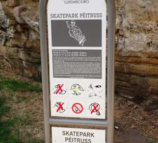 Die Spielrfegeln des Skatepark Péitruss