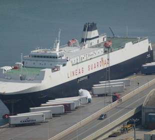 Blick in den Hafen von Barcelona