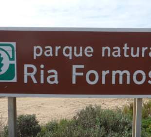Schild am Park Natural Ria Formosa
