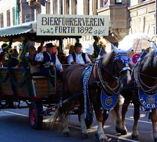 Bierführerverein 1892 Fürth Fußgruppe 2Pferdegesp.