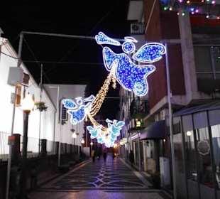 Funchal Straßen geschmückt