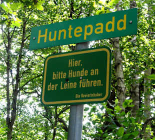 Ausschilderung des Huntepadds