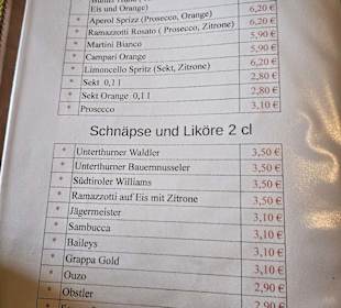 Speisekarte Stand: 08/2025