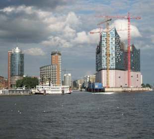 Elbpanorama mit neuer Elbphilharmonie