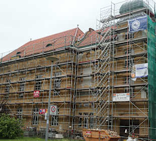Das im Mai 2025 eingerüstete Logenhaus