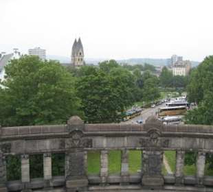 Blick vom Kaisers Wilhelm I. in Richtung Koblenz