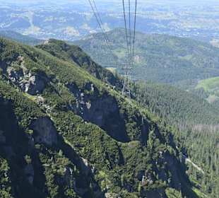 Auffahrt mit der Seilbahn